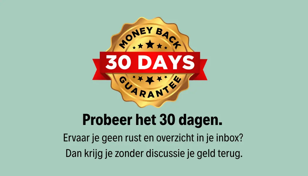 30 dagen Zero Risk Garantie 30 dagen Zero Risk Garantie