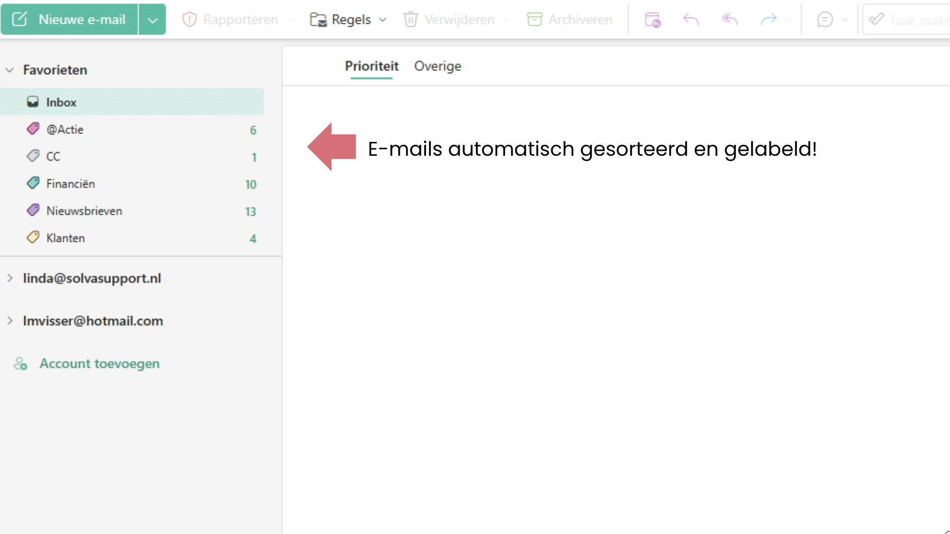 Geautomatiseerde lege inbox after